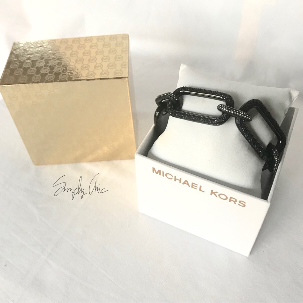 NWT authentic MK Iconic Pave link bracelet - Picture 5 of 7